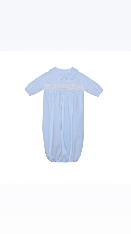 Blue Smocked Daygown