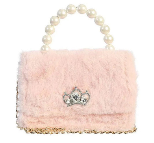 Pink Faux Fur Purse