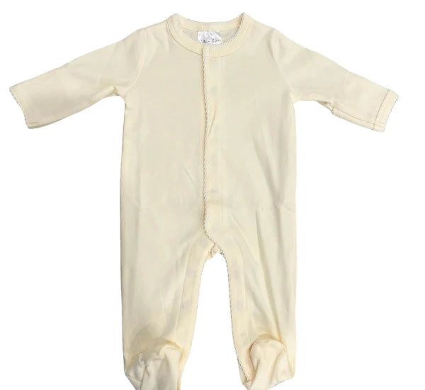 Yellow Picot Trim Footie
