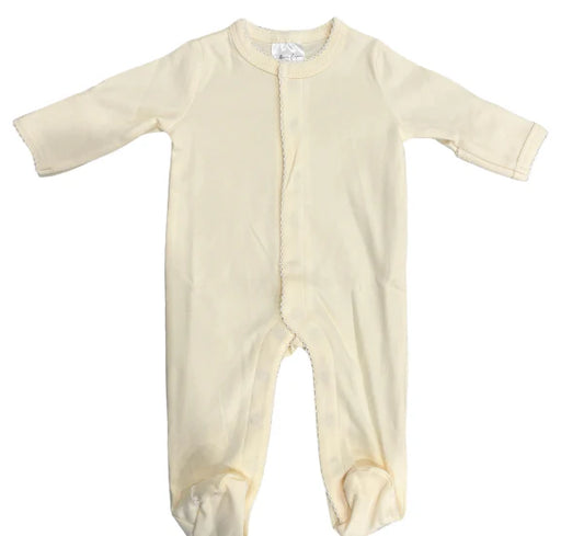 Yellow Picot Trim Footie