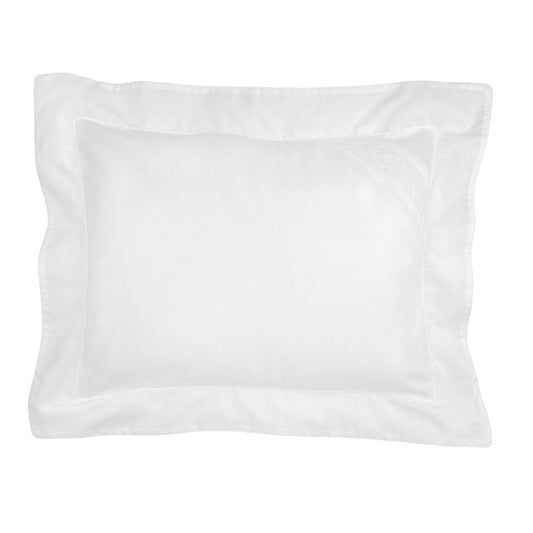 White Pillow Sham with Novelty Smocking