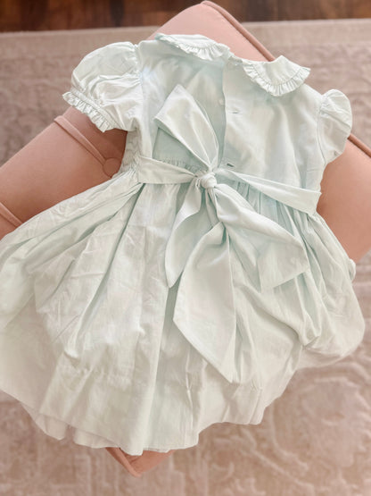 Baby Blues Peter Pan Collar Smocked Dress